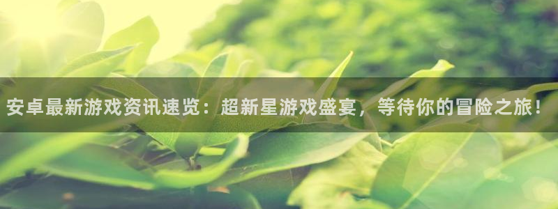 星欧娱乐平台登录：安卓最新游戏资讯速览：超新星游戏盛宴，等待